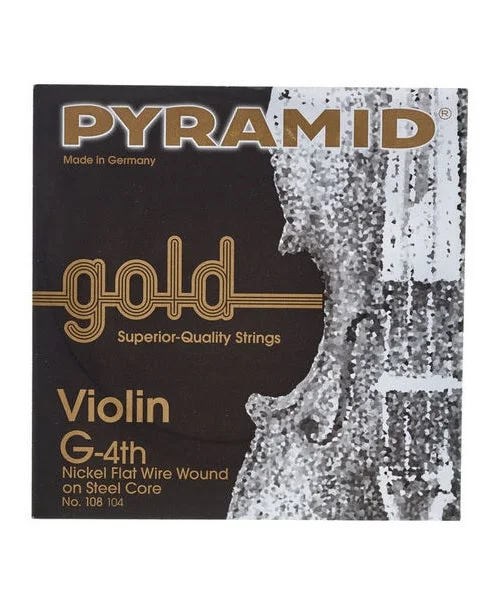 Pyramid Cuerda 108 104 para Violín 4/4, 4A (G “Sol”), Gold