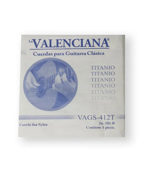 La Valenciana Cuerda “Titanio” 412T(12) para Guitarra Clásica, 2A, Nylon, 12 piezas