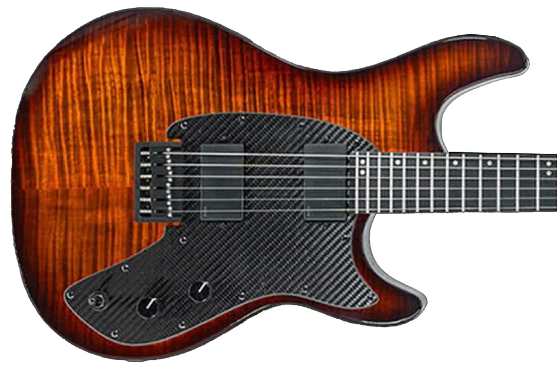 Klōs Artemis Custom Series 22 Fret Sunburst Flame Maple Electric Guitar with Klos Blackouts Pickup