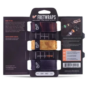 GruvGear FW-3PK-WOD-SM Fretwraps wood muteador de cuerdas (3 Pack)
