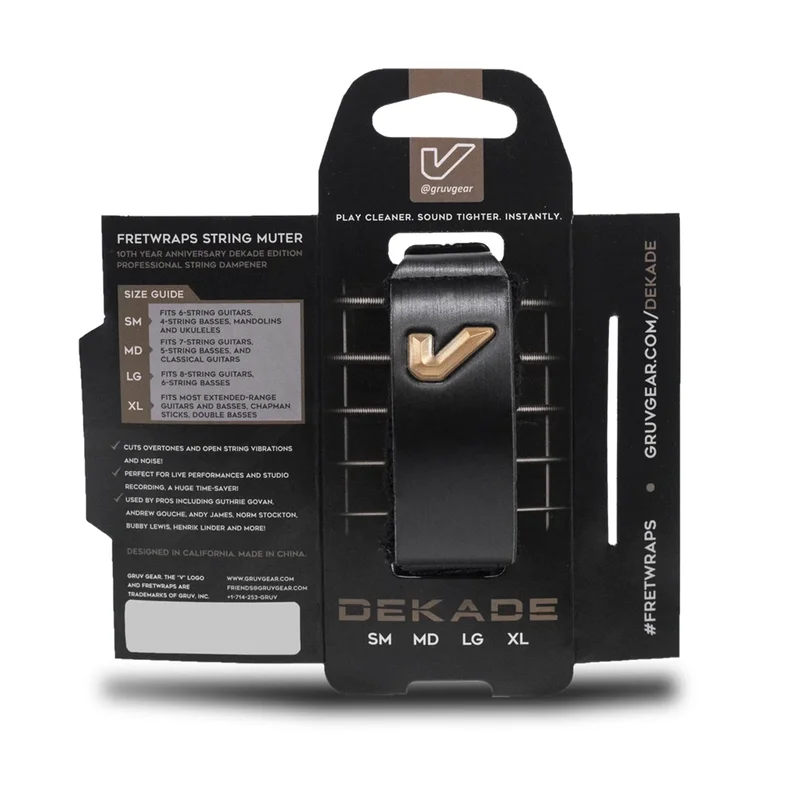 GruvGear FW1-DKD-SM Fretwraps Dekade Muteador Cuerdas