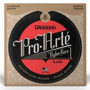 D’Addario EJ49 Pro-Arte Black Nylon Cuerdas de Nyon para Guitarra Tension Normal