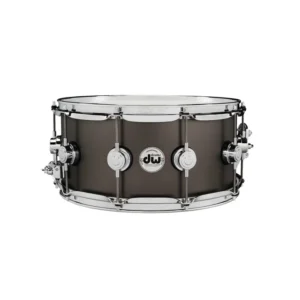 DW DRVD6514SVCBK Collector Satin Black over Brass Snare 14×6.5
