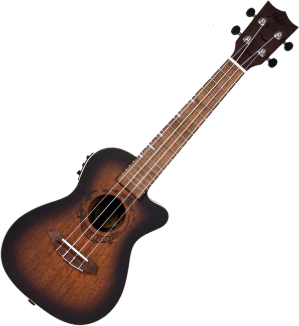 Flight DUC380 CEQ Amber Ukelele Concierto Electroacustico