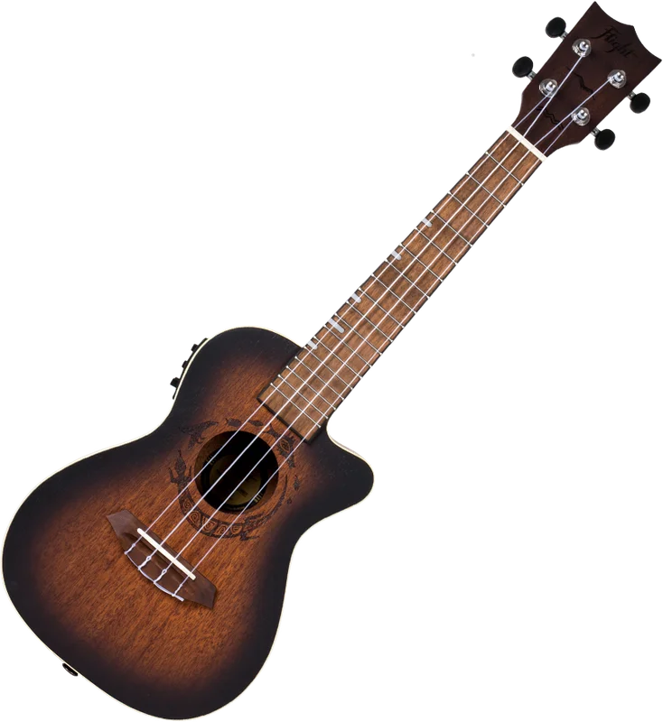 Flight DUC380 CEQ Amber Ukelele Concierto Electroacustico