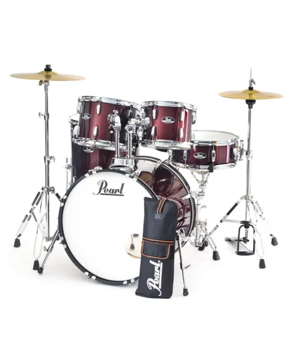 Batería Pearl Roadshow 5 Piezas con herrajes banco color vino RS525SCC91