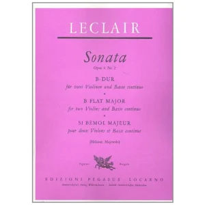 Leclair, J. M. A.: Triosonaten Op. 4 Nr. 2 B-Dur