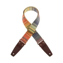 Tracolla chitarra Magrabo’ SC Retrò Rainbow terminali marroni fibbia ottone 5 cm