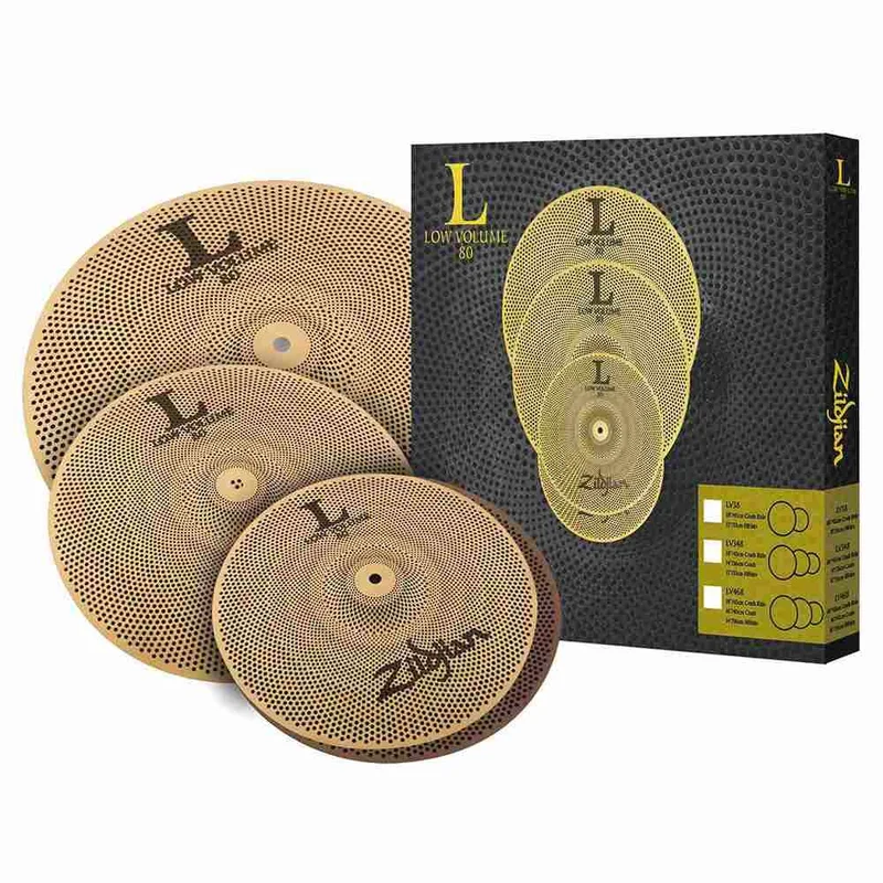 ZILDJIAN LV348 Low Volume L80 Cymbal Pack 13,14,18″