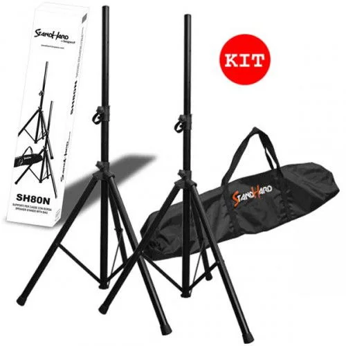 BESPECO SH80N SUPPORTI SUPPORTO STATIVO PIANTANA PER CASSA CASSE CON PRATICA BORSA DI TRASPORTO IN OMAGGIO SH-80-N COPPIA