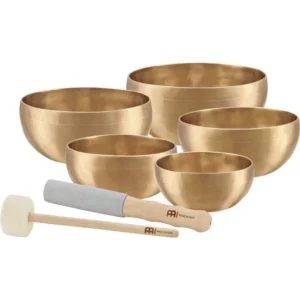 Sonic energy sb-u-2950 set campane tibetane universale da 5 pezzi, 400/500/600/700/750 g