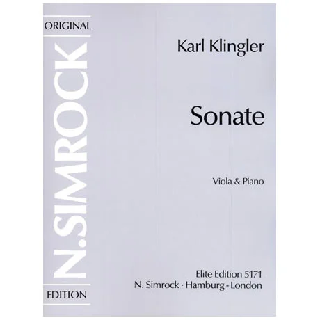 Klingler, K.: Violasonate d-Moll