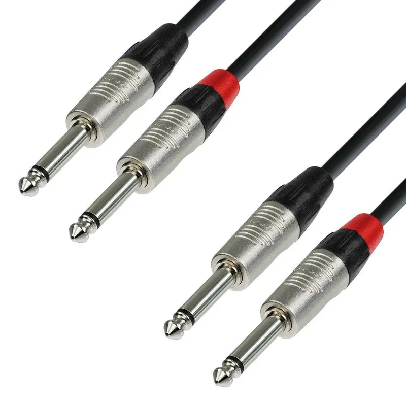 ADAM HALL K4 TPP 0150 CAVO REAN 2 JACK MONO 6,3mm / 2 JACK MONO 6,3mm 1,