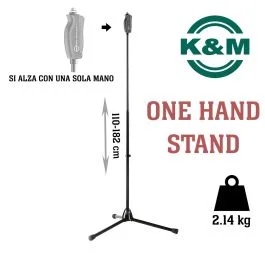 Asta Microfono K&M black 25680-300-55
