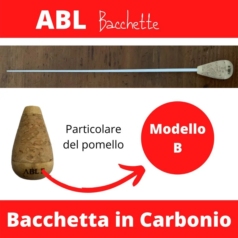C14 Bacchetta per direttore d’orchestra in carbonio Modello B