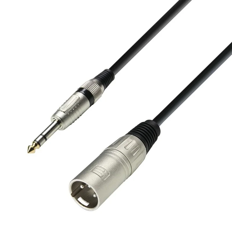 ADAM HALL K3 BMV 0300 Cavo Microfono XLR maschio a Jack stereo da 6,3 mm 3 m