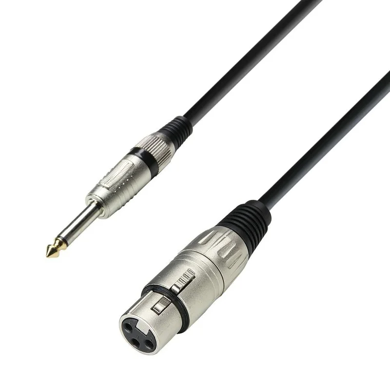 ADAM HALL K3 MFP 0300 Cavo Microfono XLR femmina a Jack mono da 6,3 mm 3 m