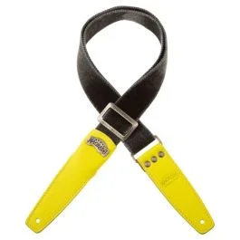 Magrabo’ Tracolla chitarra Stripe SS cotone lavato nero terminali lime pros fibbia argento 5cm | Cavalli Musica