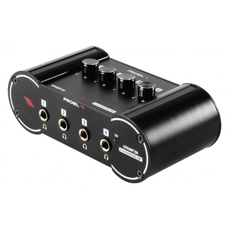 Proel hpamp104 amplificatore per cuffie 4 canali