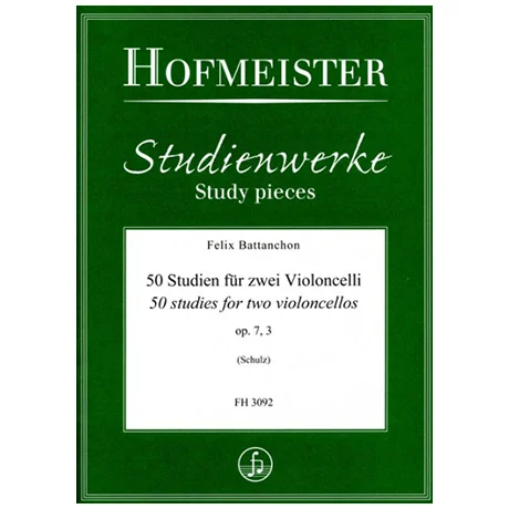 Battanchon, F.: 50 Studien für zwei Violoncelli Op. 7/3 (Nr. 40-50)