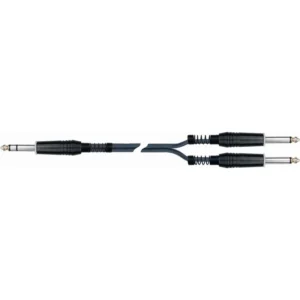 QUIKLOK STR/605K-5 BK Cavo adattatore Jack 6.3 stereo /2 Jack 6.3 mono 5 MT