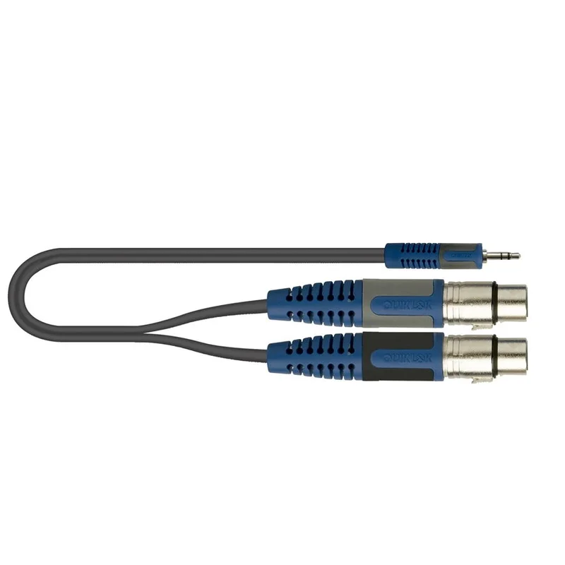 QUIKLOK RKSA1942 Cavo adattatore Jack Stereo 3,5 mm – 2 XLR femmina. 2 m rksa/194-2