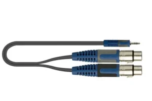 QUIKLOK RKSA1943 Cavo adattatore jack 3,5 stereo – 2 xlr femmina. Lunghezza: 3 metri RKSA-194-3