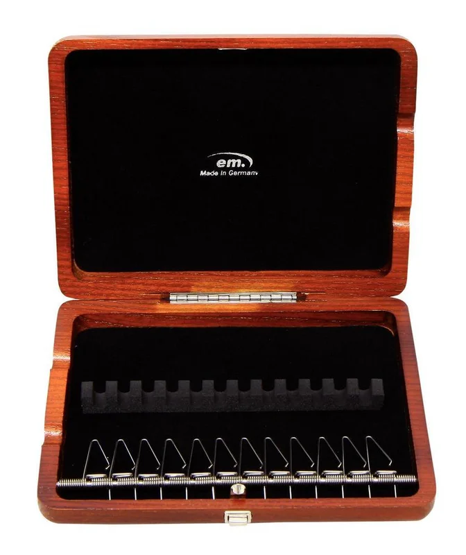 GEWA 751045 ASTUCCIO PORTA ANCE DOPPIE PER OBOE IN LEGNO 12 CANNE COLORE MOGANO