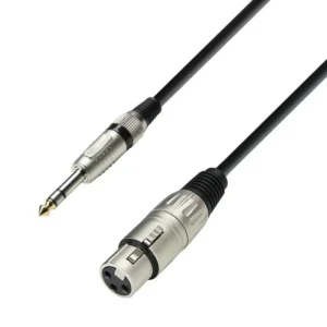 ADAM HALL K3 BFV1000 Cavo Microfono XLR femmina a Jack stereo da 6,3 mm 10 m