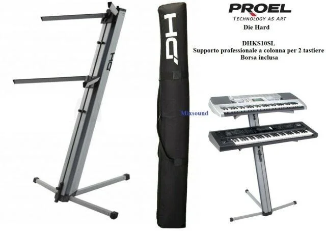 Die hard dhks10sl supporto per 2 tastiere