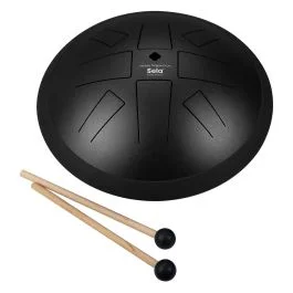 Steel tongue drum 25cm Sela SE370 A Hirajoshi con battenti e borsa black