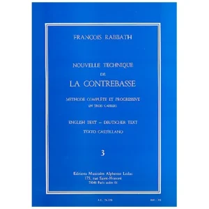 Rabbath, F.: Nouvelle technique de la contrebasse Vol.3