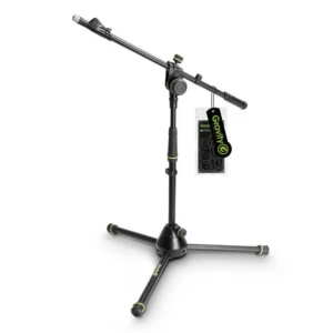 GRAVITY MS 4222 B – Asta microfonica corta con treppiede con base ripiegabile e portamicrofono estraibile a 2 punti nero