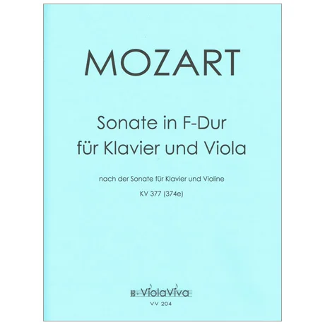 Mozart, W. A.: Violasonate F-Dur nach KV 377