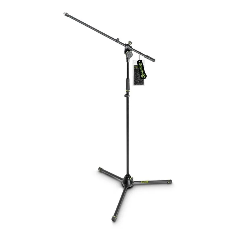 GRAVITY MS 4321 B – Asta microfonica con treppiede con base ripiegabile e portamicrofono a 2 punti
