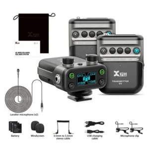 XVIVE U5T2 LAVALIER – Sistema wireless digitale con doppio trasmettitore per camera DSLR o Broadcast