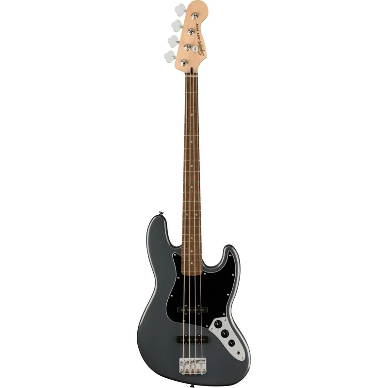 Fender squier affinity jazz lrl bpg charcoal frost metallic basso elettrico 4 corde
