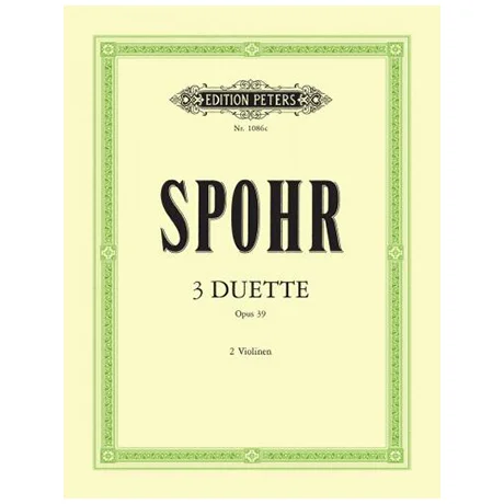 Spohr, L.: 3 Duette Op. 39