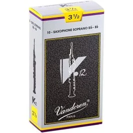 Vandoren SR6035 V12 Ance Sax Soprano n.3.5 scatola Argento 10pz