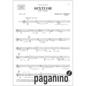 El-Khoury, B.: Sextett Op. 58 – Violine 4