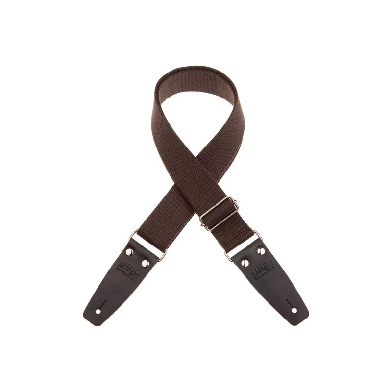MAGRABO’ TRACOLLA SC ENTRY MARRONE 5cm , TERMINALI GRIGIO SCURO E FIBBIA RECTA OTTONE