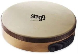 STAGG TAWH-100 TAMBURELLO CON PELLE NATURALE DA 10 TAMBURO A MANO TAWH100