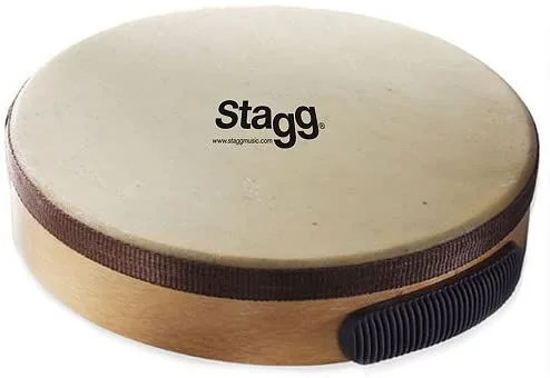 STAGG TAWH-100 TAMBURELLO CON PELLE NATURALE DA 10 TAMBURO A MANO TAWH100