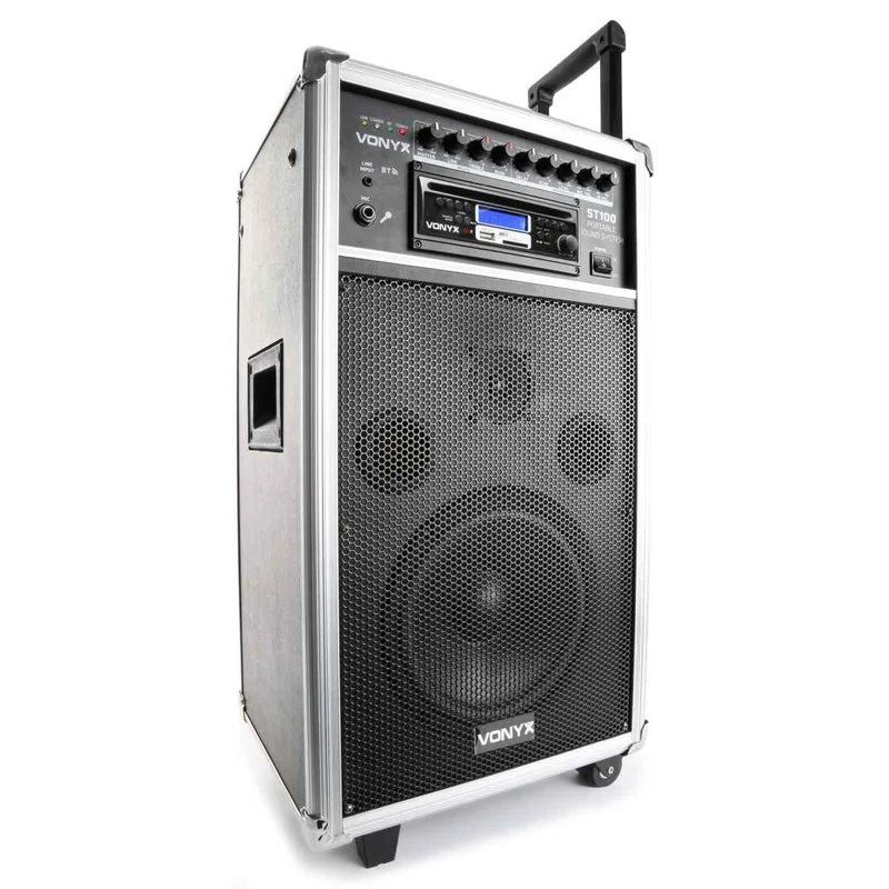 Vonyx st100 mk2 sistema audio portatile 8 bt/cd/mp3/uhf