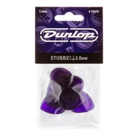 Blister plettri Dunlop 474P3.0 Stubby Jazz 6pz 3mm | Cavalli Musica