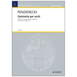 Penderecki, K.: Quintetto per archi
