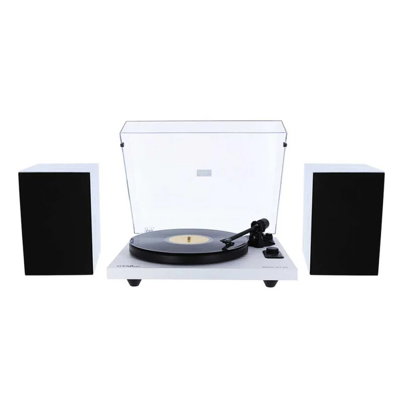 Enova hifi vision2 set wh giradischi ub/bluetooth hi-fi con speaker inclusi