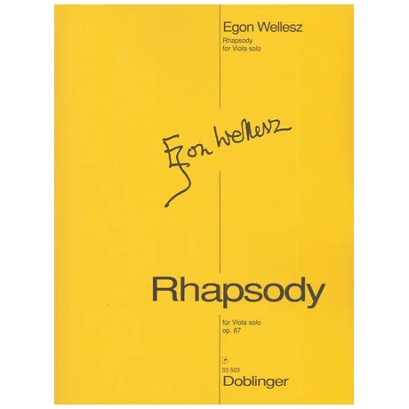 Wellesz, E.: Rhapsody Op. 87