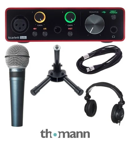 Focusrite Scarlett Solo 3rd Podcast Set