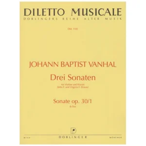 Vanhal, J. B.: 3 Violinsonaten Op. 30/1 B-Dur